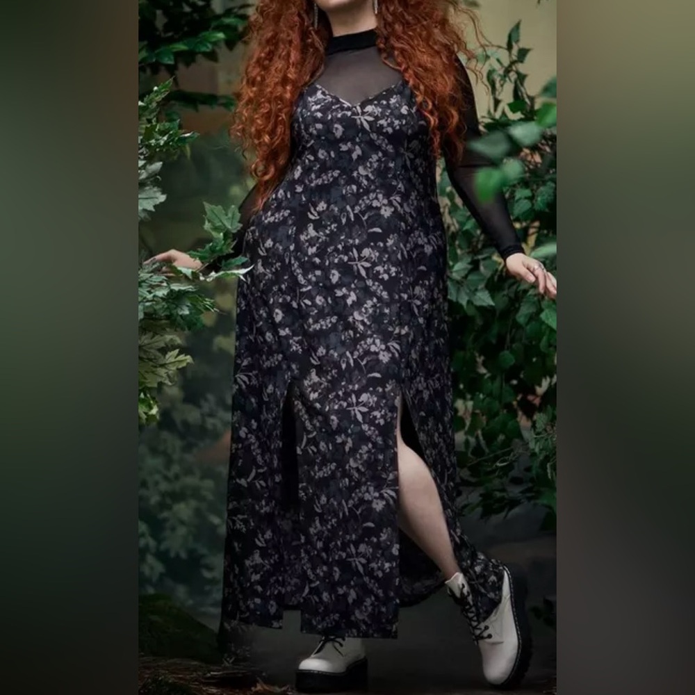 Torrid Black Floral Maxi Dress